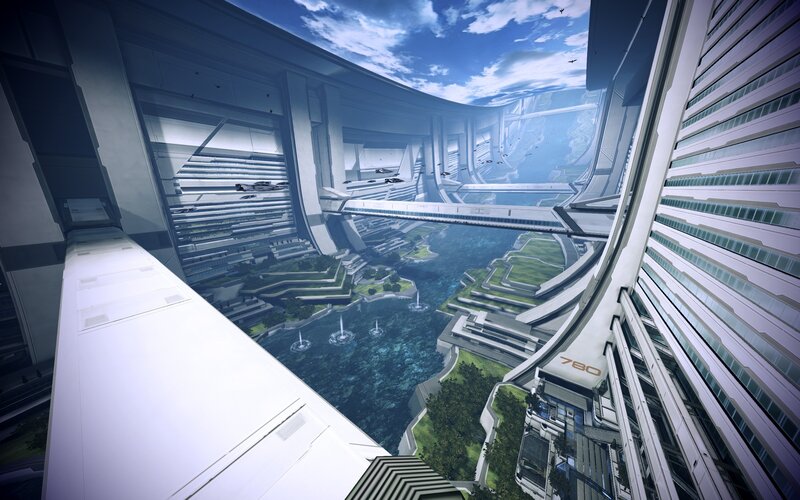 Futuristic City Interior — White, Serene