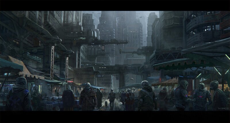 Futuristic City Market