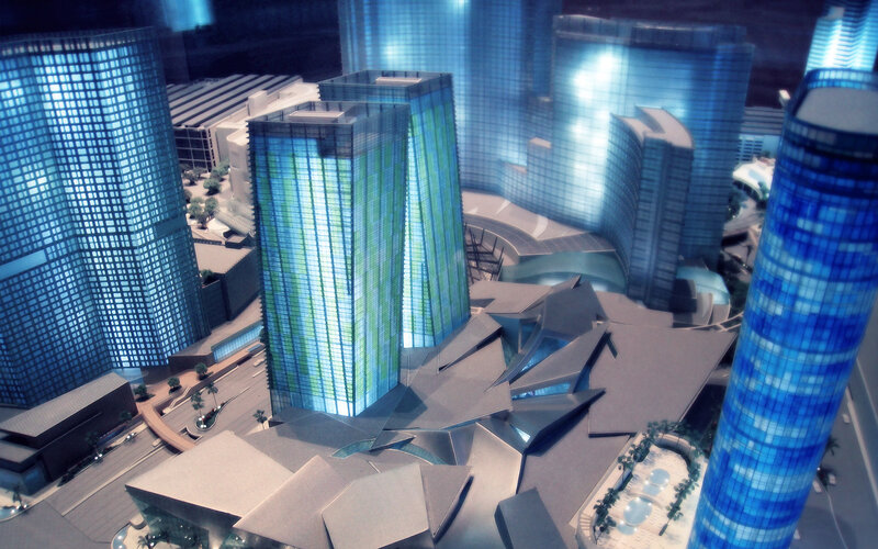 Futuristic City Model — Blue