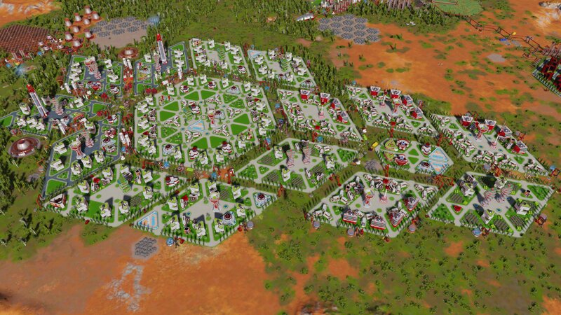 Futuristic City on Alien Planet — Green