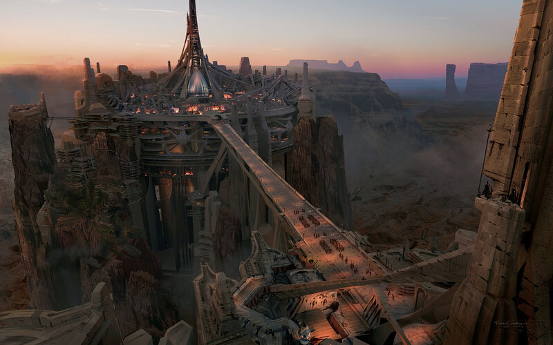 Futuristic City on Canyon