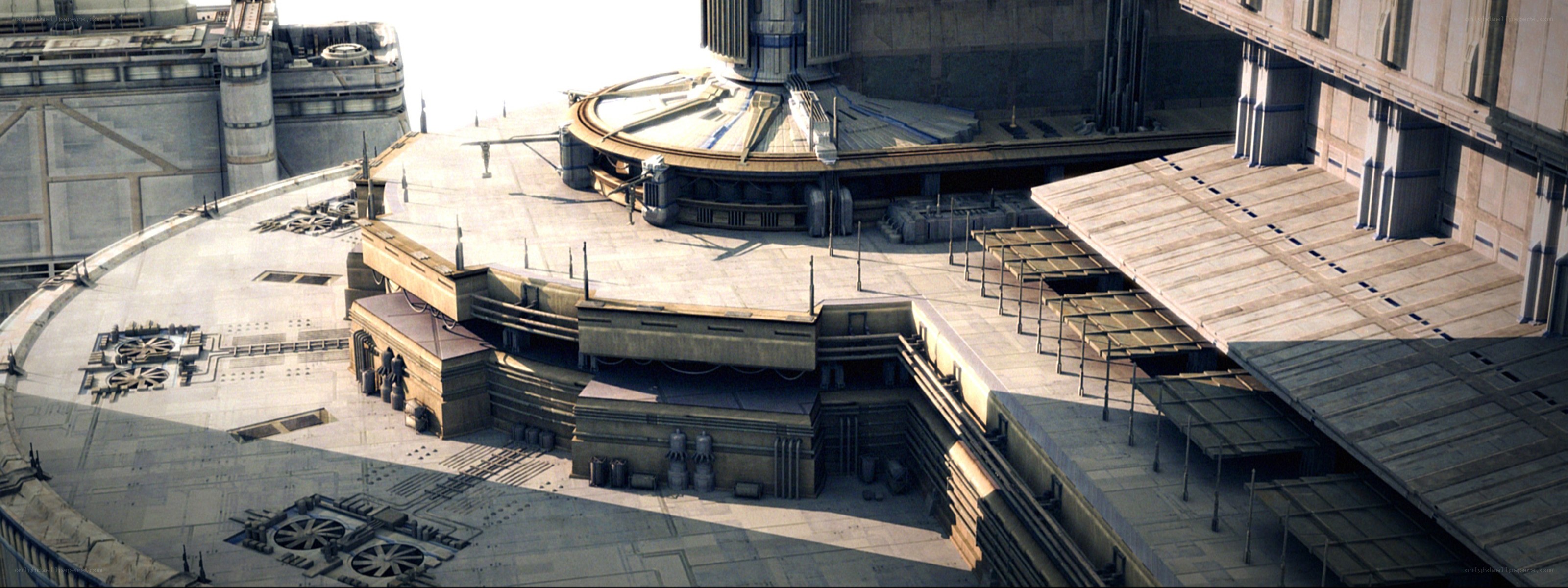 futuristic city rooftop