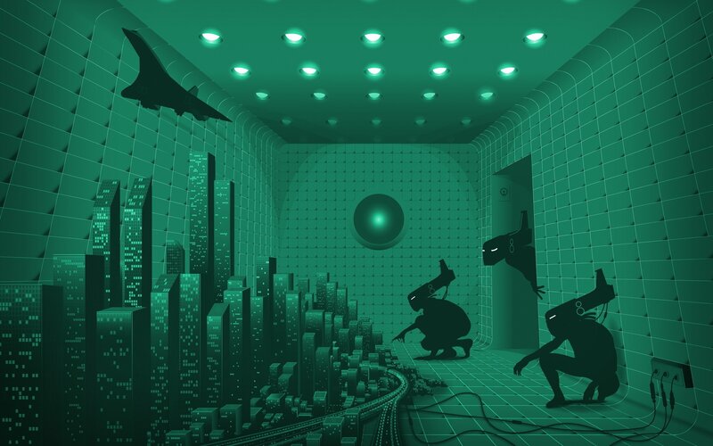 futuristic city simulation