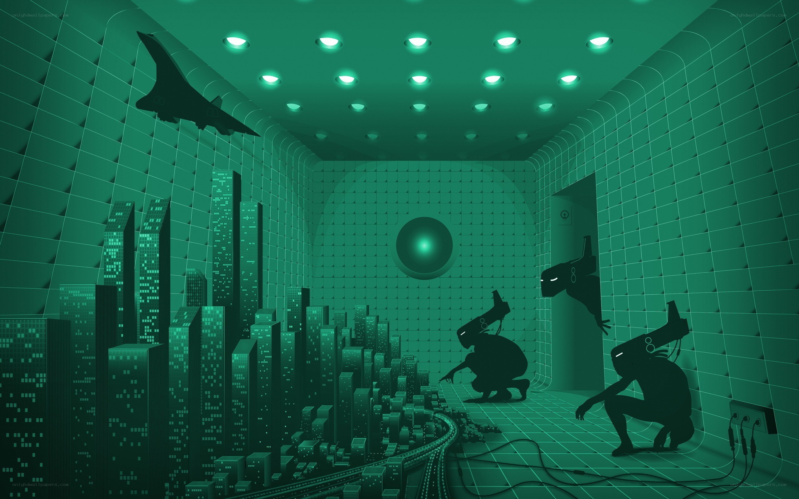 futuristic city simulation