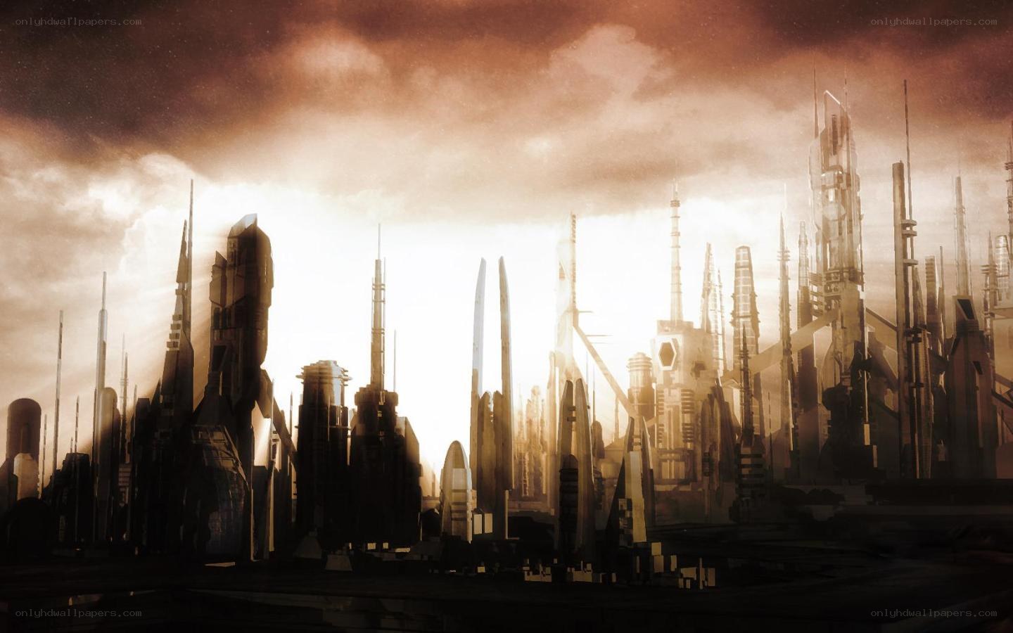 futuristic city skyline