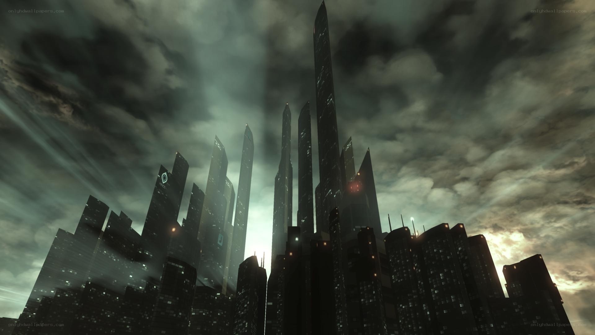 futuristic city skyline