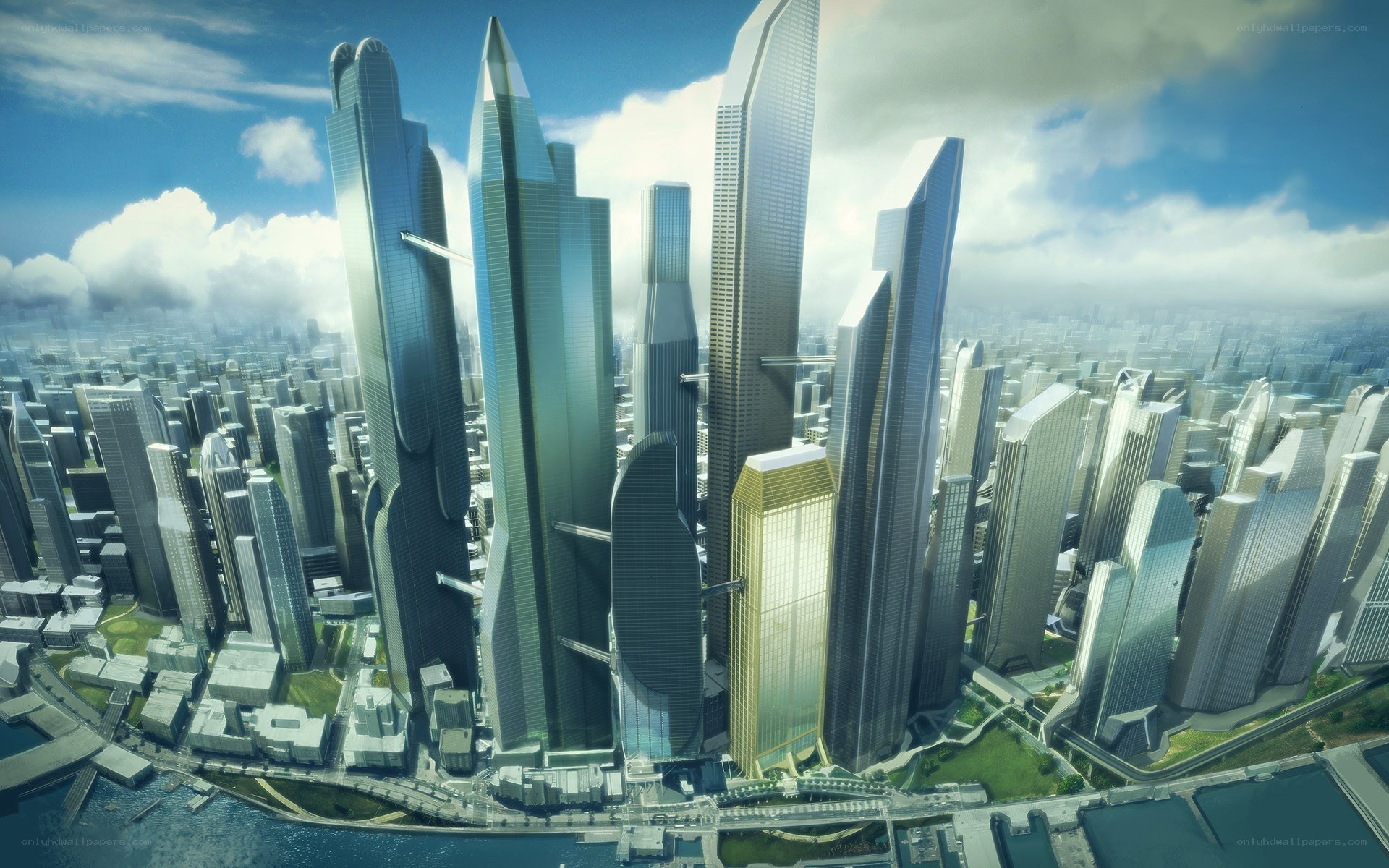 futuristic city skyline