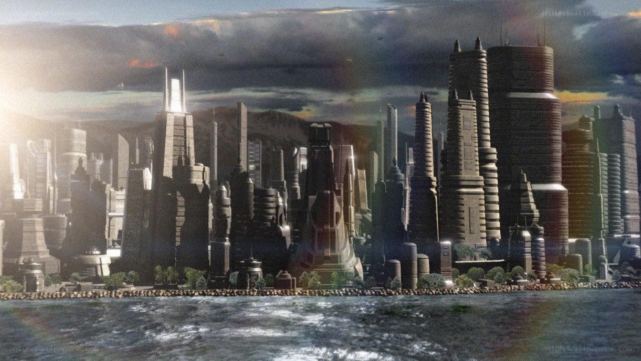 futuristic city skyline