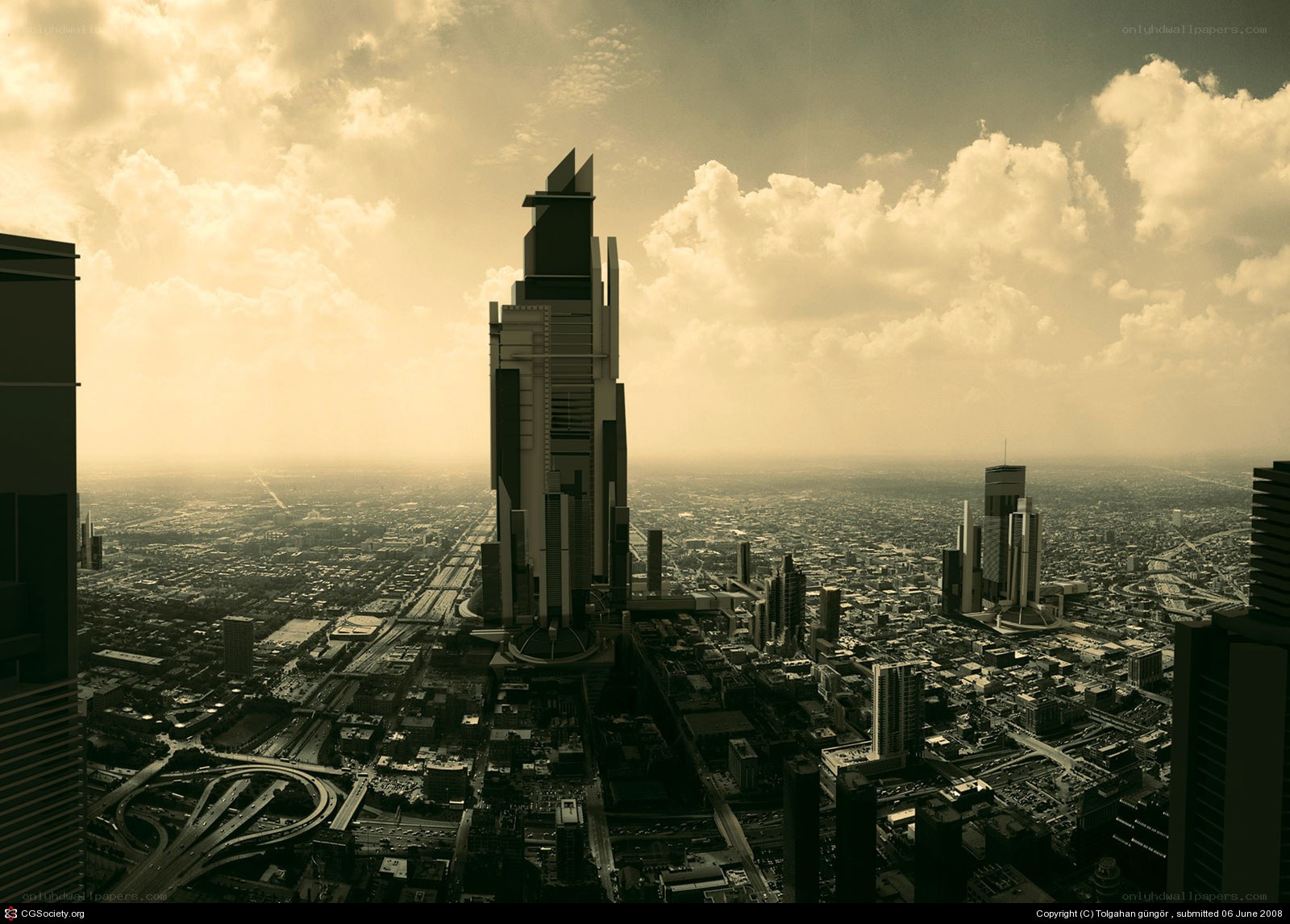 futuristic city skyline