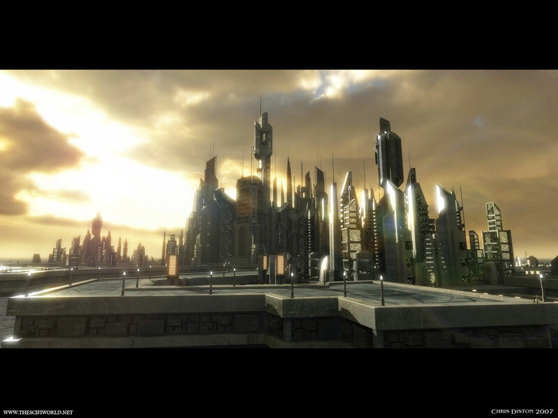 futuristic city skyline