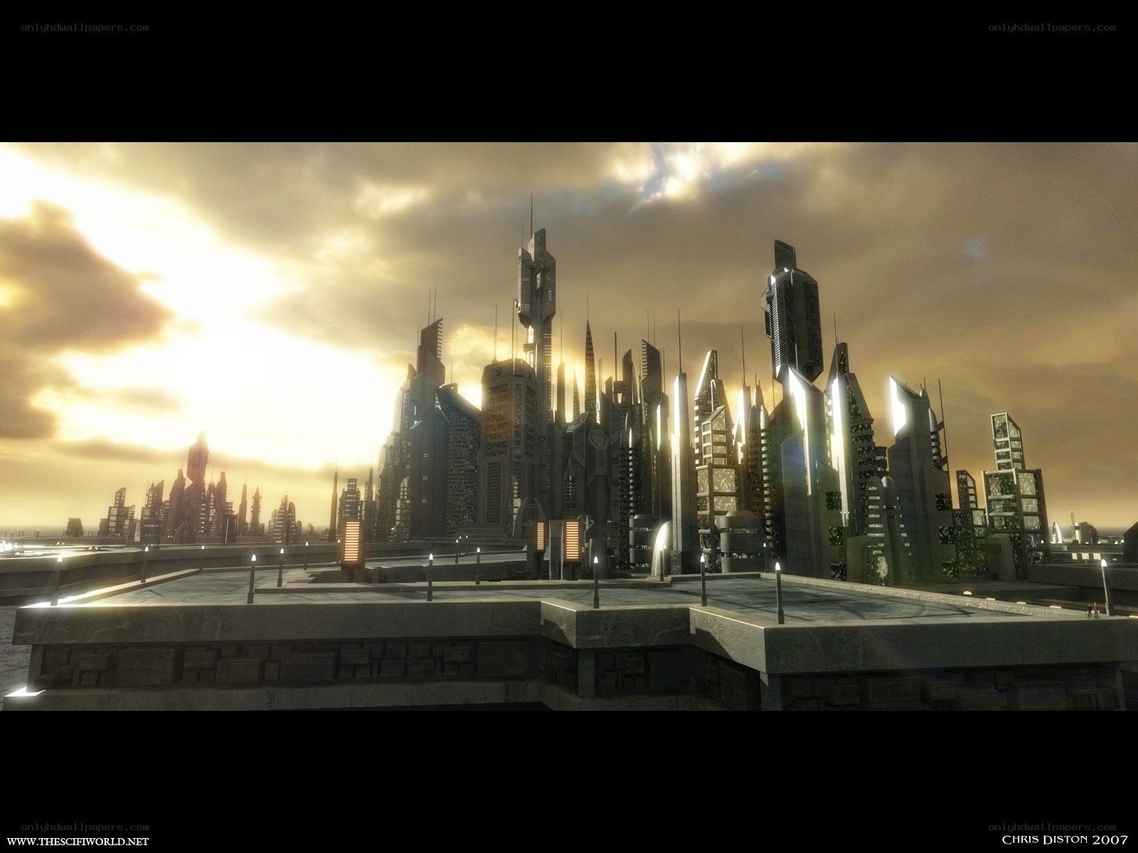 futuristic city skyline