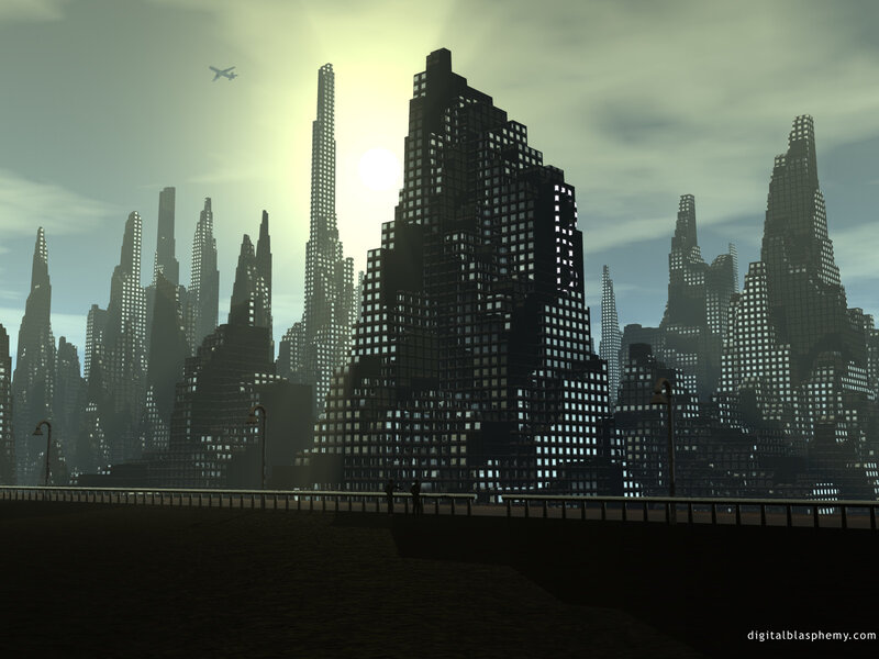 futuristic city skyline