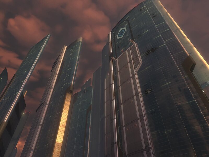 futuristic city skyline