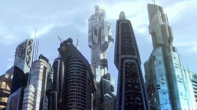 futuristic city skyline