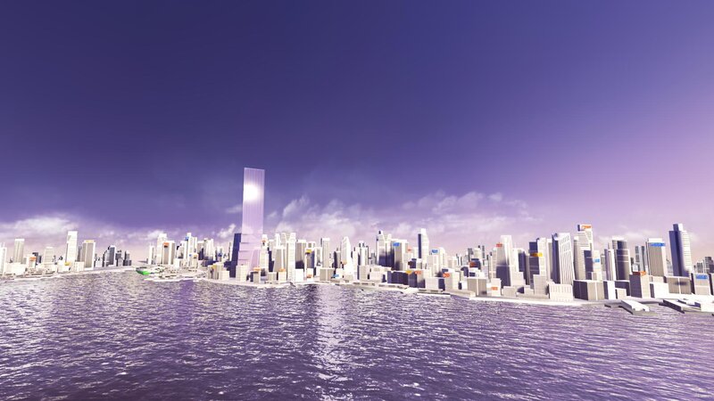 futuristic city skyline