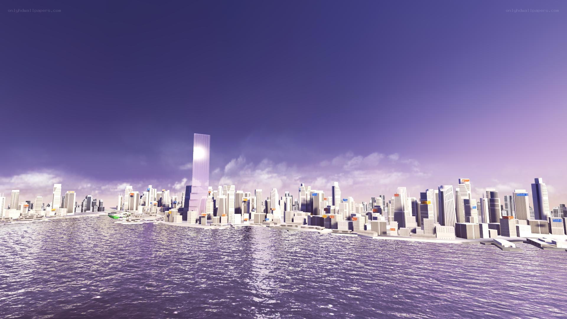 futuristic city skyline