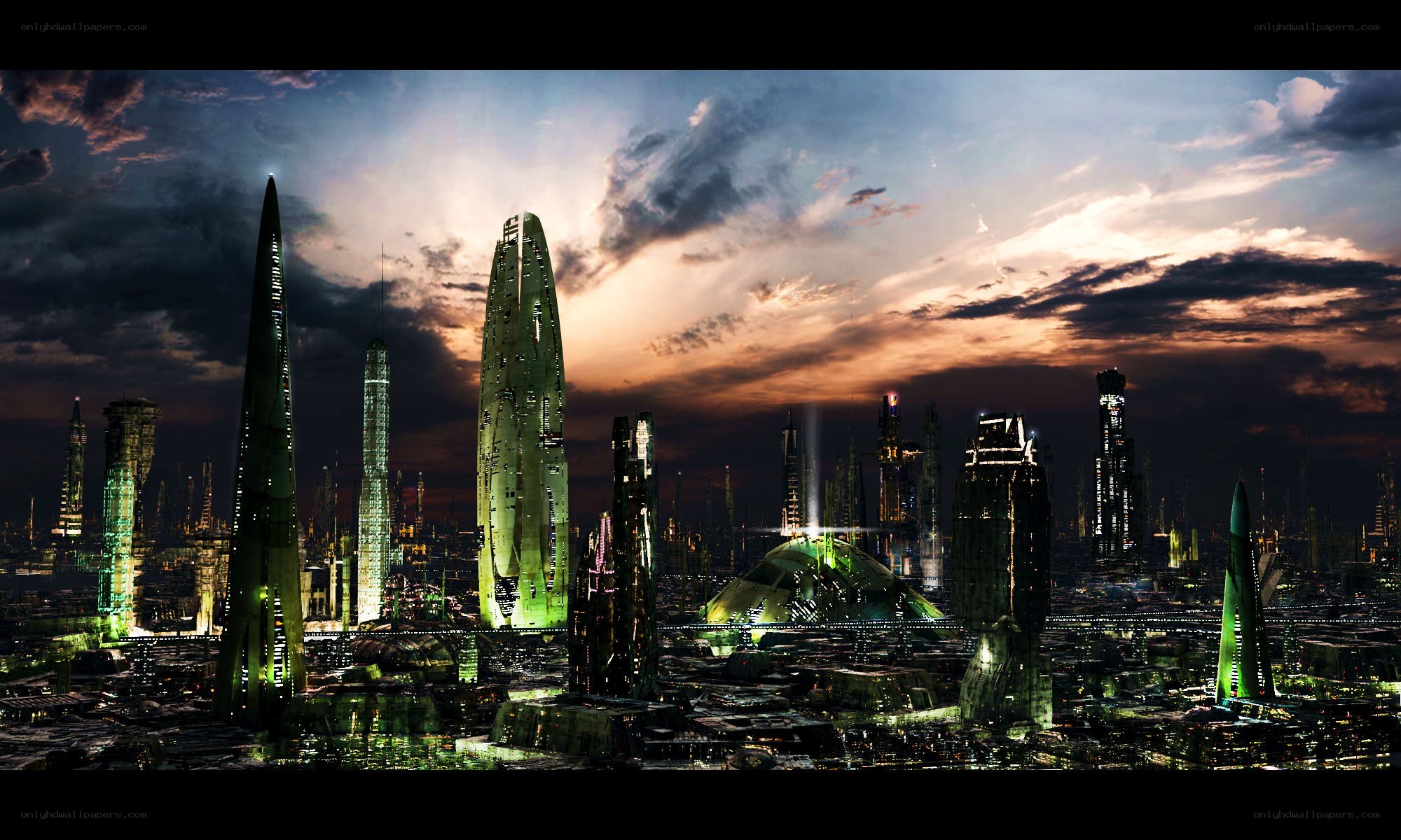 futuristic city skyline