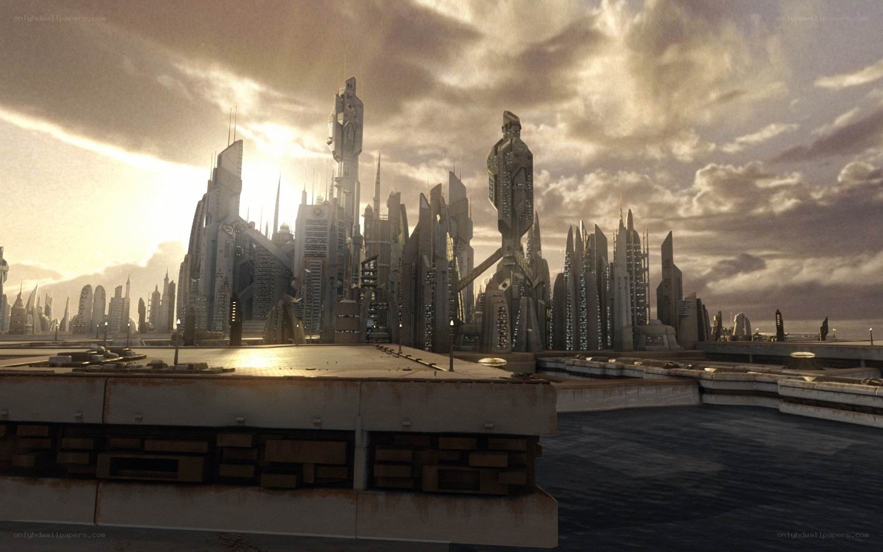 futuristic city skyline