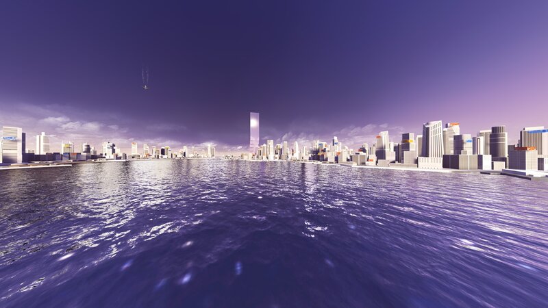 futuristic city skyline