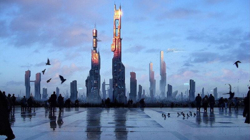 futuristic city skyline