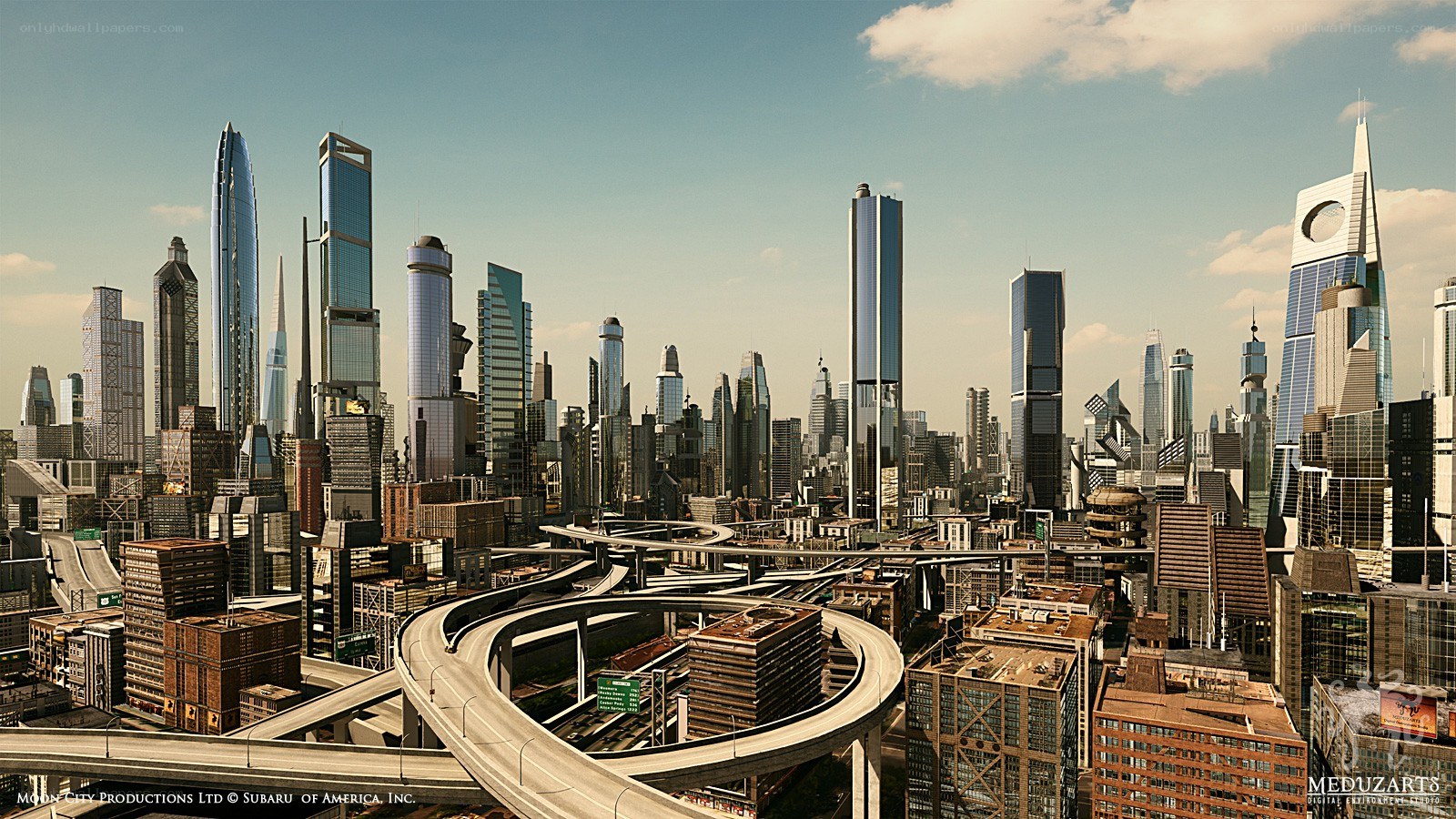 futuristic city skyline