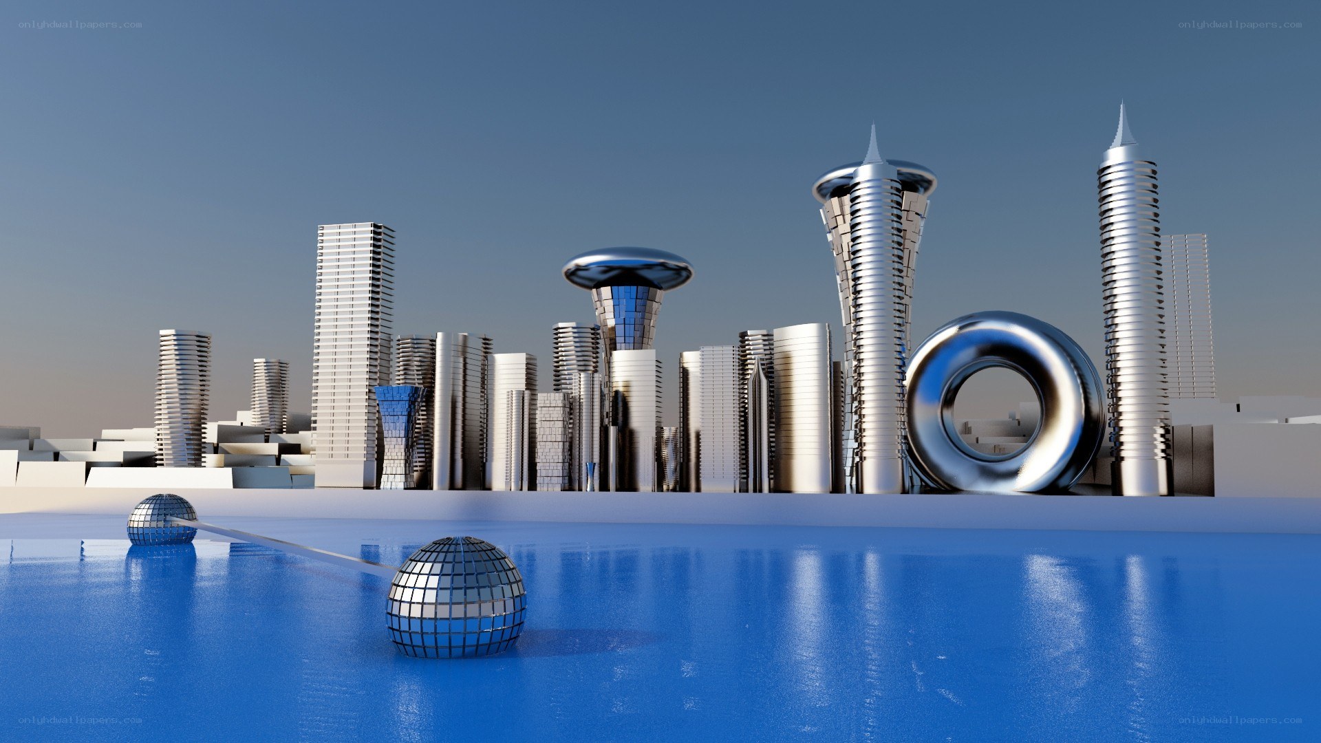 futuristic city skyline