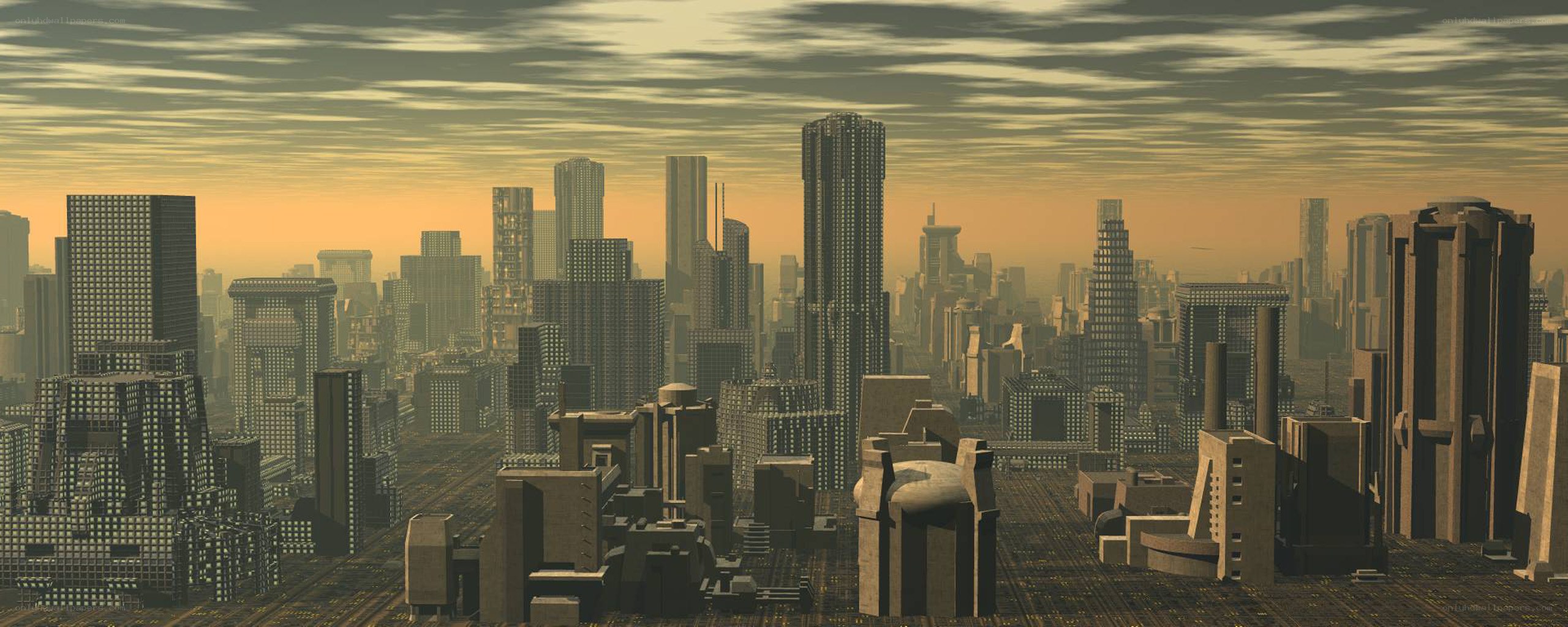 futuristic city skyline