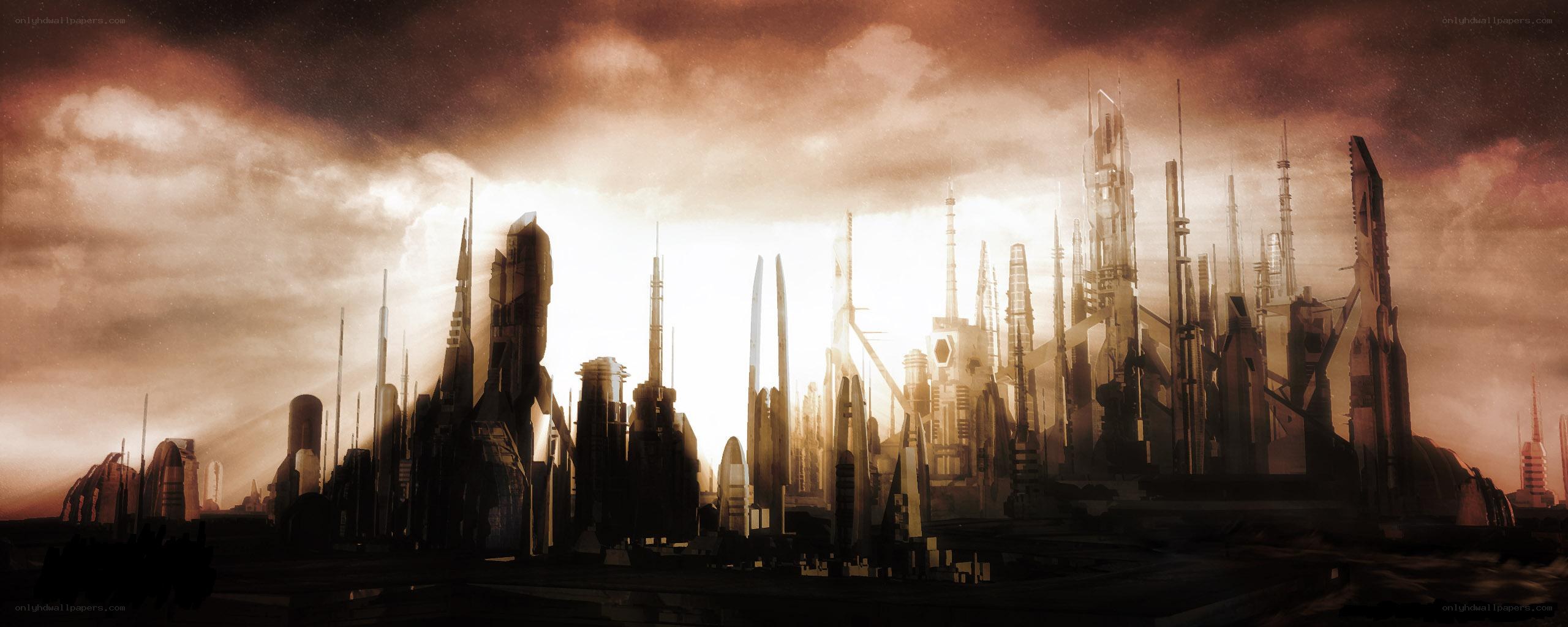 futuristic city skyline
