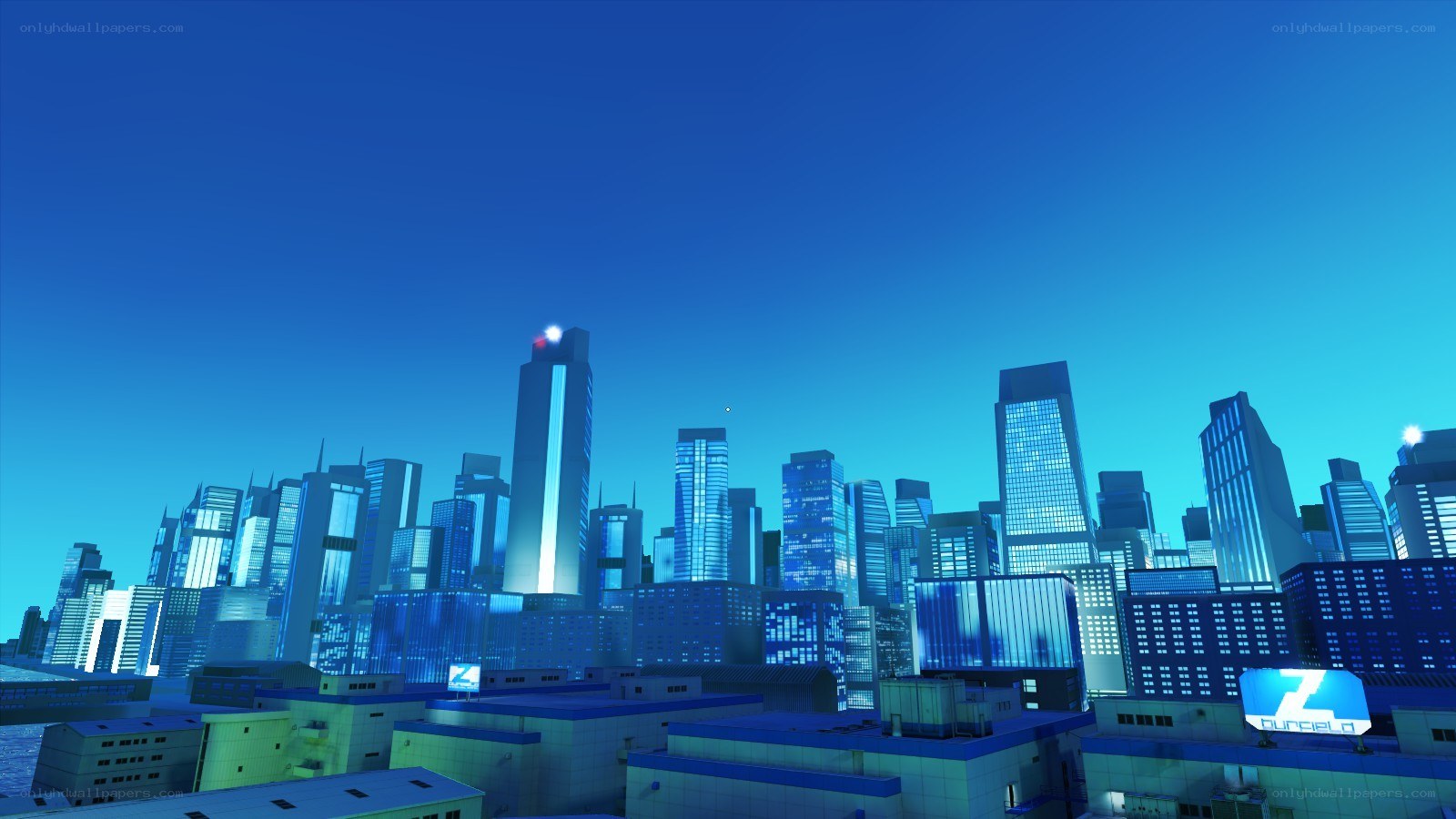 futuristic city skyline at dusk