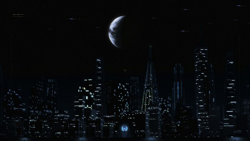 Futuristic City Skyline — Black, Dark, Futuristic