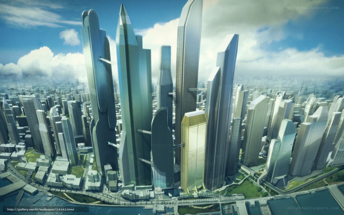 futuristic city skyline