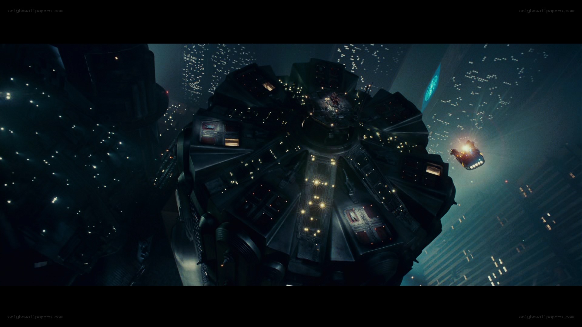 futuristic city space station
