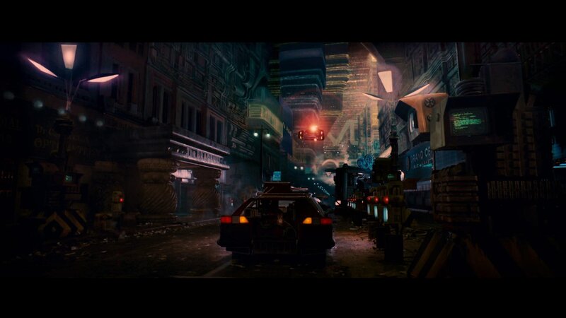 Futuristic City Street — Black, Dark, Dystopian