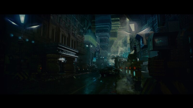Futuristic City Street — Blue, Dark, Moody