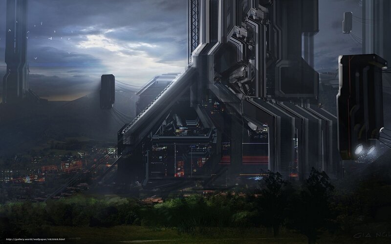 Futuristic City Structure — Gray