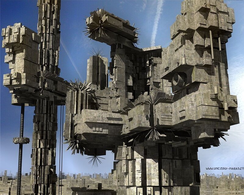 futuristic city structure