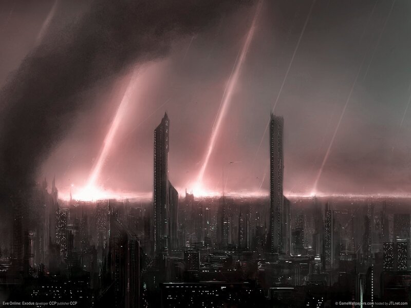 futuristic city under attack