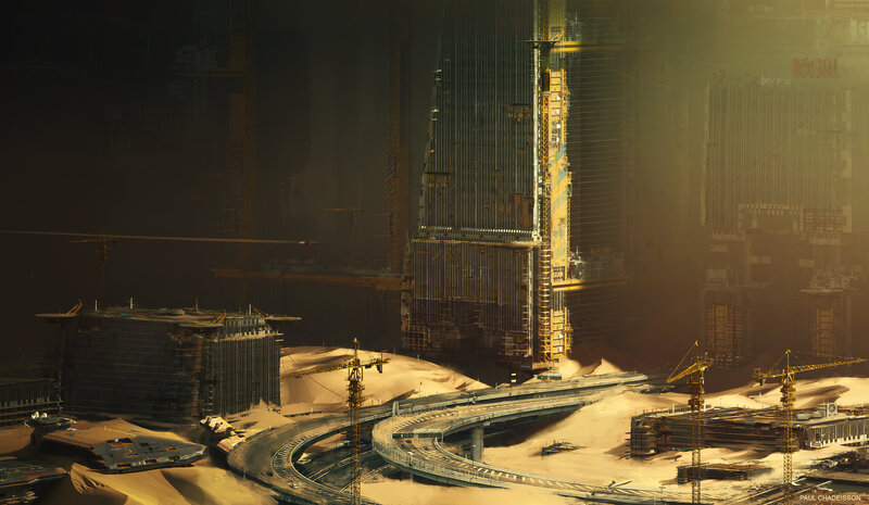 Futuristic City under Construction — Brown
