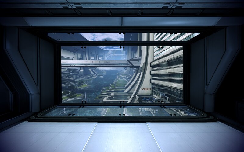 Futuristic City View — Blue