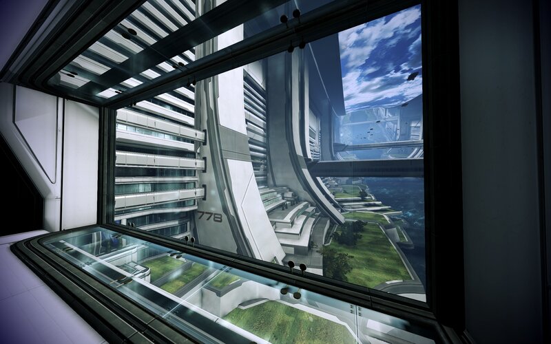 Futuristic City View — White
