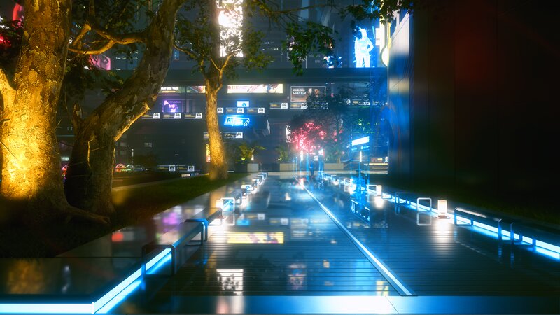 Futuristic City Walkway