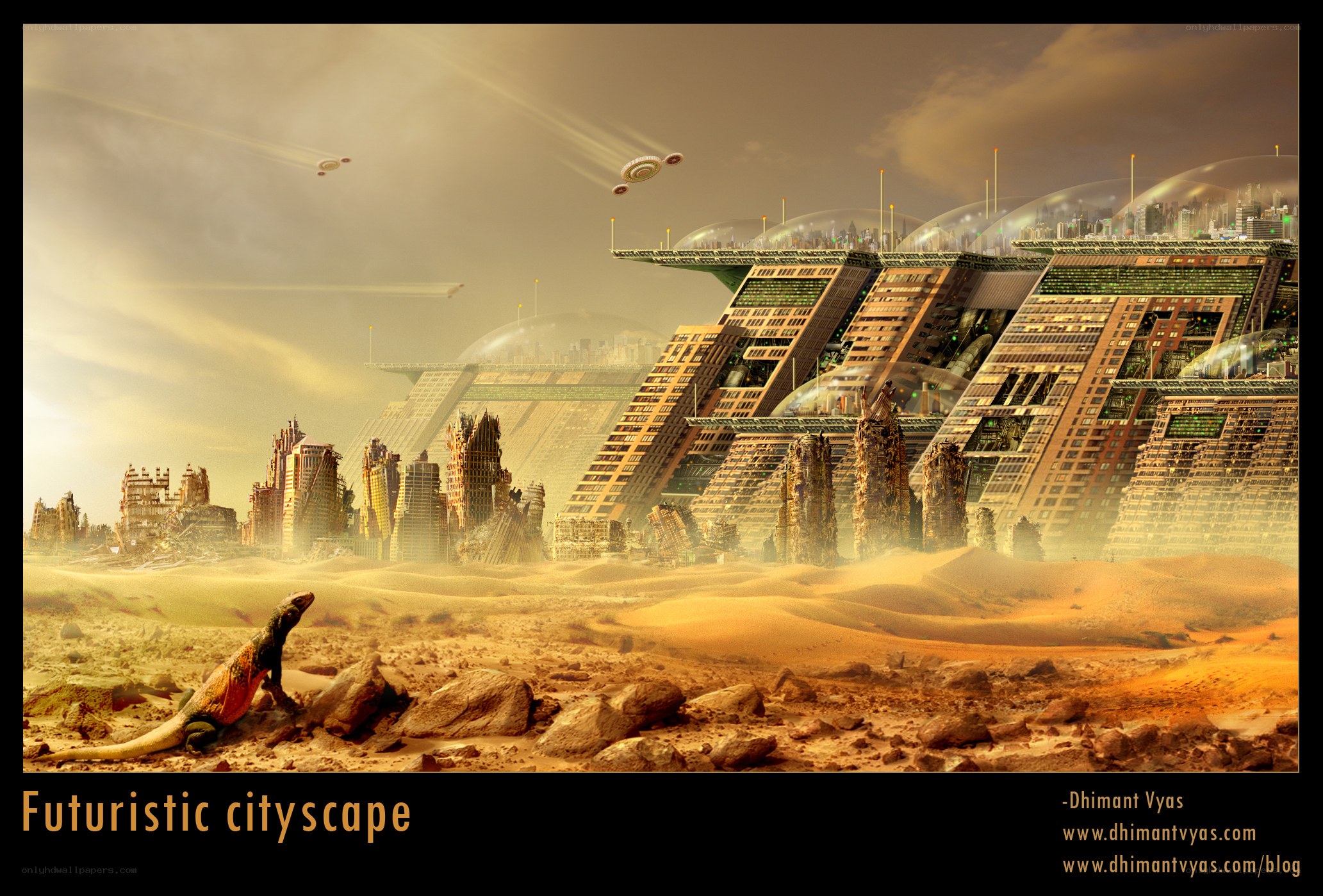 futuristic cityscape