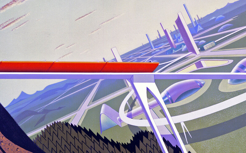 futuristic cityscape artwork