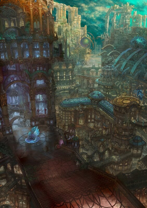 futuristic cityscape artwork