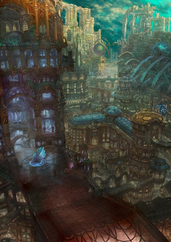 futuristic cityscape artwork