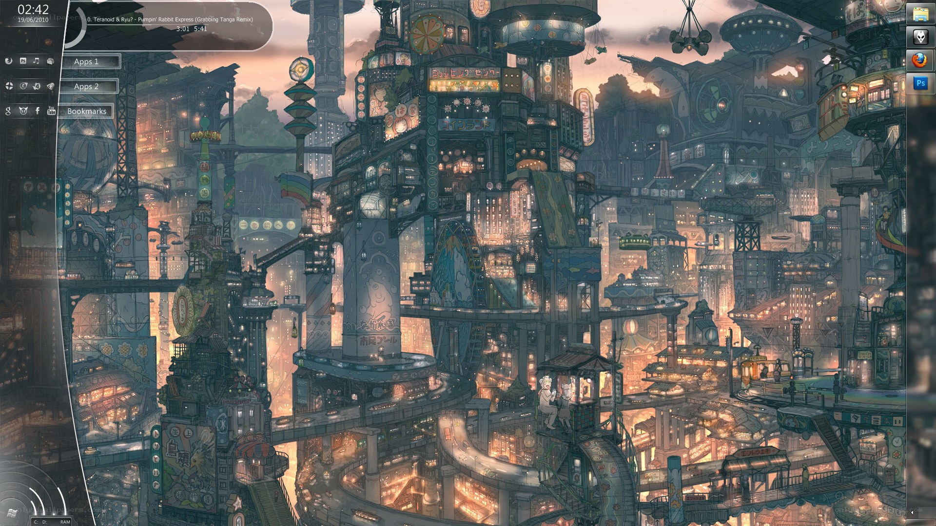 futuristic cityscape artwork