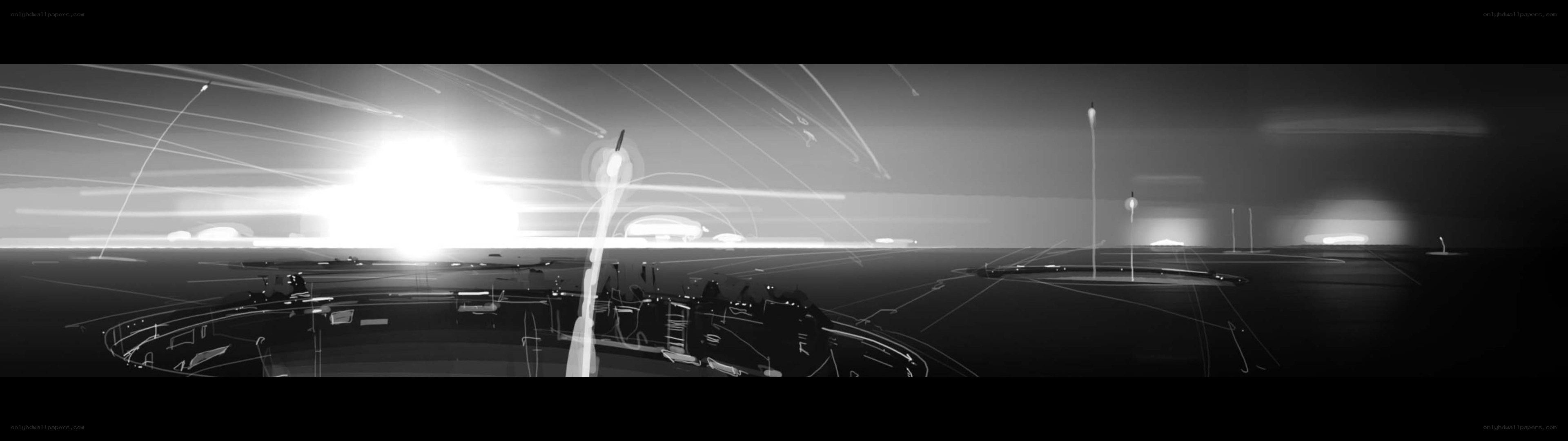 futuristic cityscape at dawn
