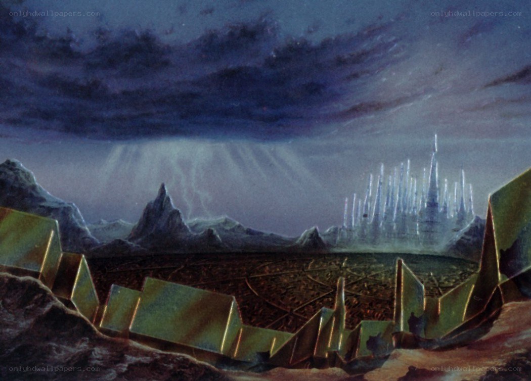 futuristic cityscape at dusk