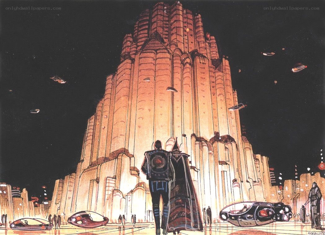 futuristic cityscape at night