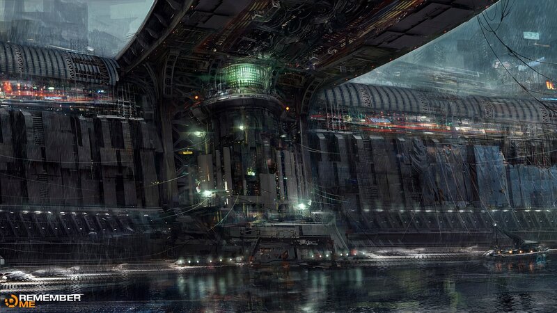 futuristic cityscape at night